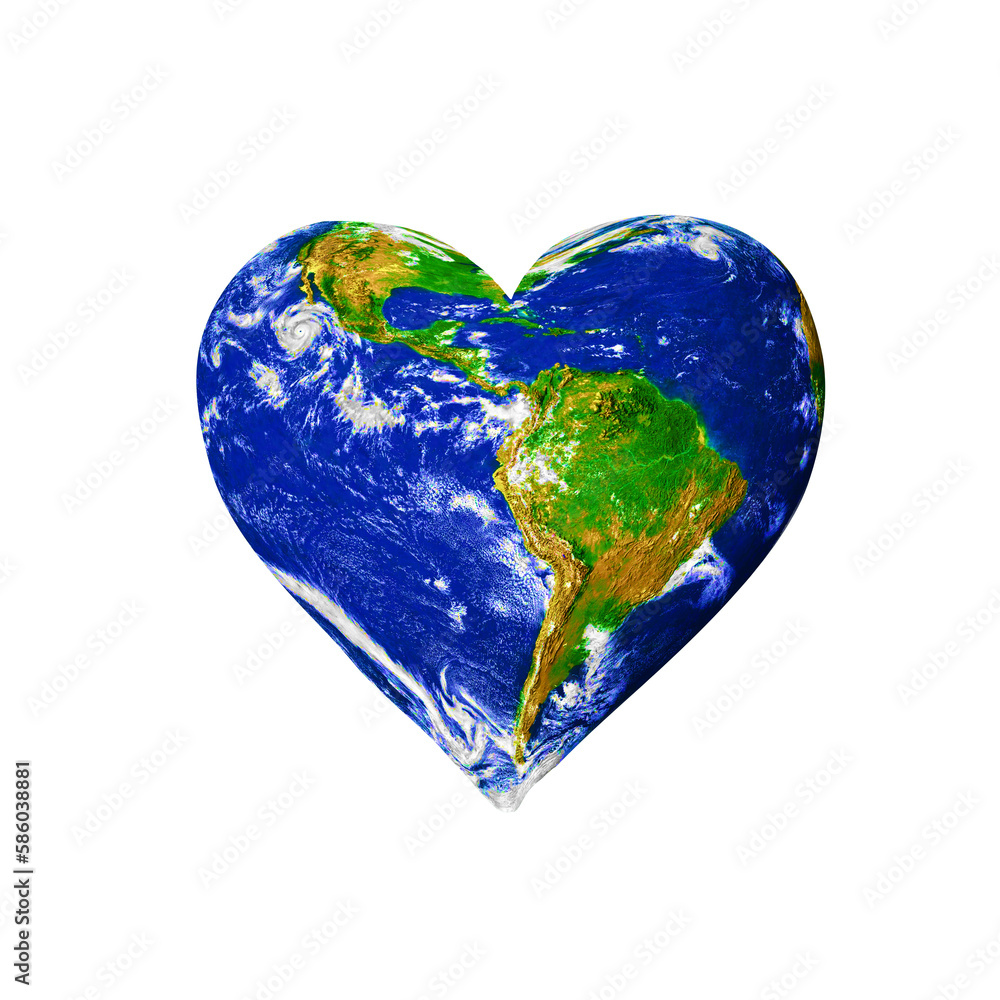 3d-rendering-heart-shaped-planet-earth-with-the-word-love-on-it-a-blue