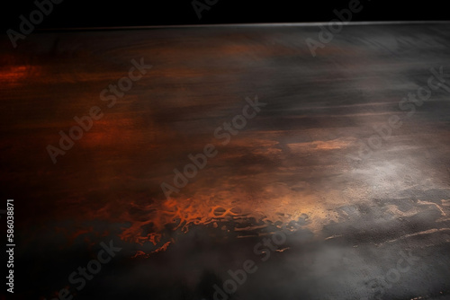 old grunge copper bronze rusty texture dark black background effect © Southern Creative