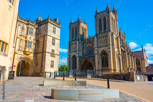 Summer day at Bristol cathedral in England