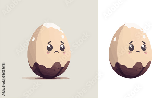 Chocolate Sad Cute Easter egg