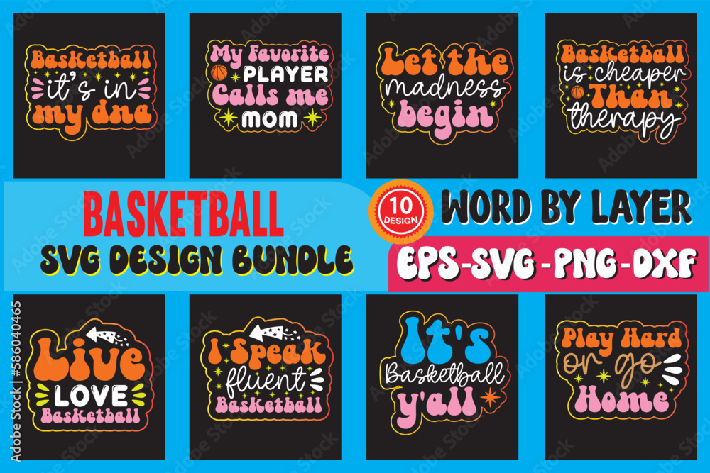 Basketball svg t shirt design bundle