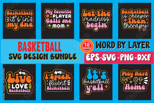 Basketball svg t shirt design bundle