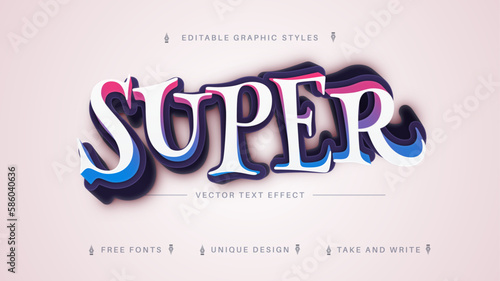Super - Editable Text Effect, Font Style