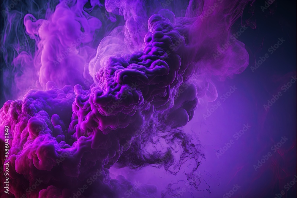 Obraz premium Colorful smoke, abstract background, wallpaper. Color bomb. Printable image. High quality. Generative AI