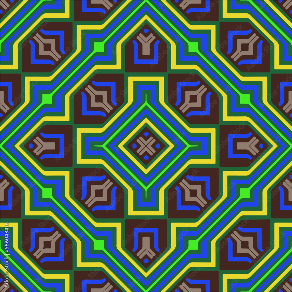 Abstract ethnic rug ornamental seamless pattern.Perfect for fashion, textile design, cute themed fabric, on wall paper, wrapping paper and home decor.
