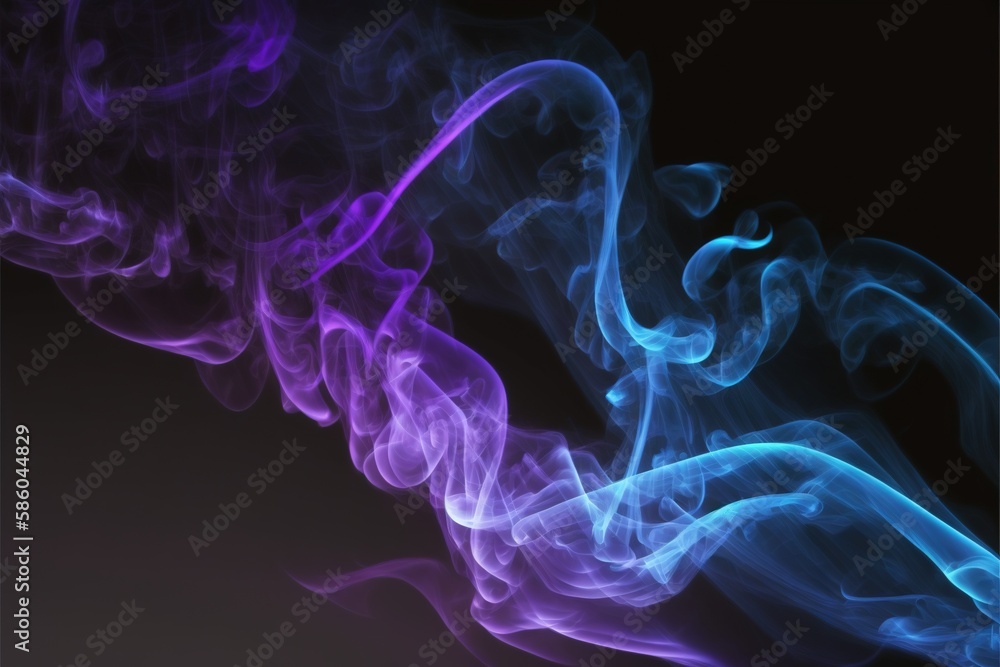 Fototapeta premium Colorful smoke, abstract background, wallpaper. Color bomb. Printable image. High quality. Generative AI