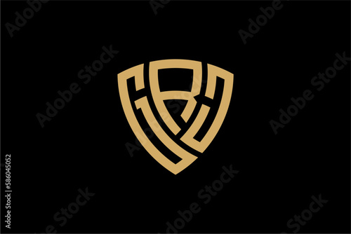 grj creative letter shield logo design vector icon illustration photo