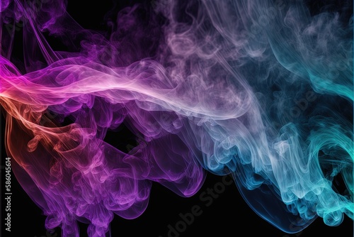 Colorful smoke  abstract background  wallpaper. Color bomb. Printable image. High quality. Generative AI