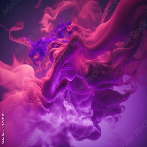Colorful smoke, abstract background, wallpaper. Color bomb. Printable image. High quality. Generative AI