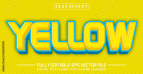 Yellow text editable style effect