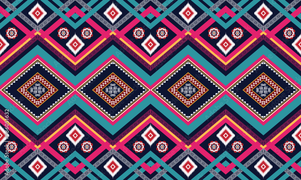 Geometric ethnic oriental seamless pattern traditional Design for background,fabric,wrapping,clothing,wallpaper,Batik,carpet,embroidery style. Geometric ethnic oriental seamless pattern traditional Design for background,fabric,wrapping,clothing,wallpaper,Batik,carpet,embroidery style.