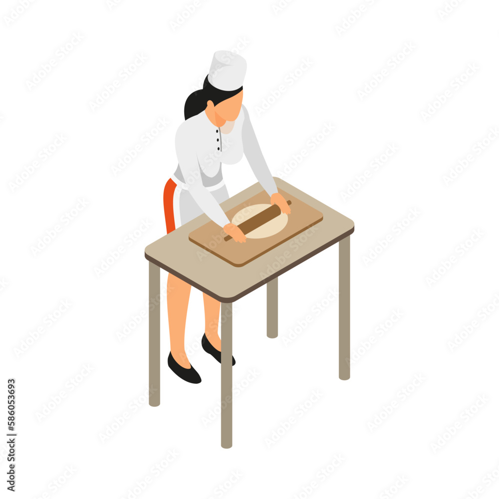 Fototapeta premium Chef Isometric Illustration