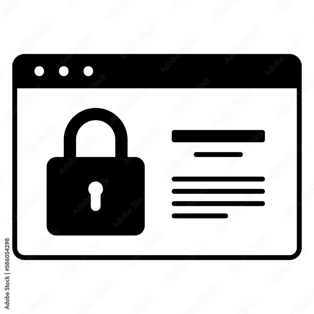 Website security icon for privacy guard with padlock and text Website security icon for privacy guard with padlock and text