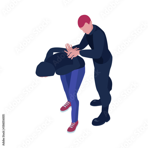 Isometric Rioter Illustration