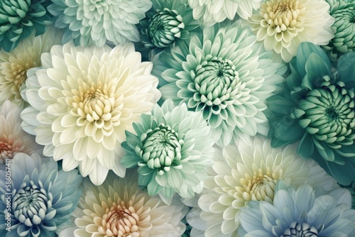 vibrant bouquet of assorted flowers up close created with Generative AI technology © AkuAku