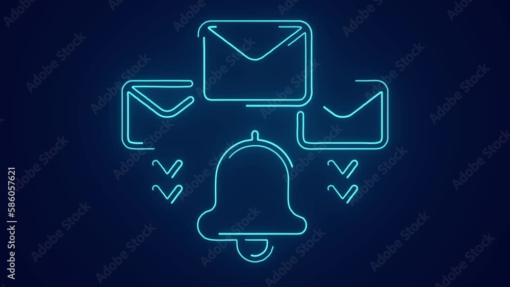 Email newsletter alert for business marketing animation Email newsletter alert for business marketing animation