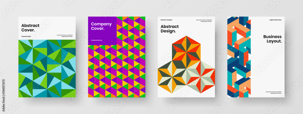 Trendy cover A4 design vector layout composition. Clean geometric pattern company identity template bundle. Trendy cover A4 design vector layout composition. Clean geometric pattern company identity template bundle.