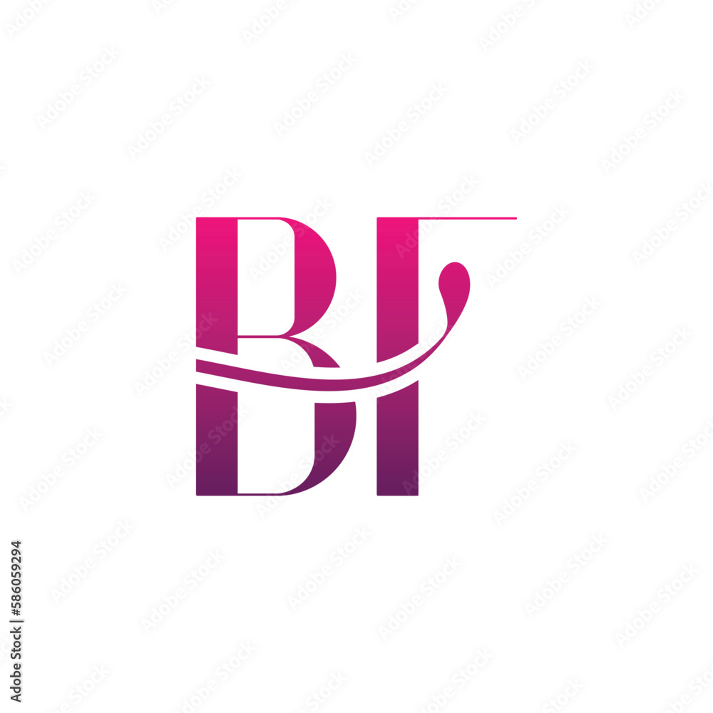 Initial Letter BF Logo. BF Letter Design Vector Illustration. Initial Letter BF Logo. BF Letter Design Vector Illustration.
