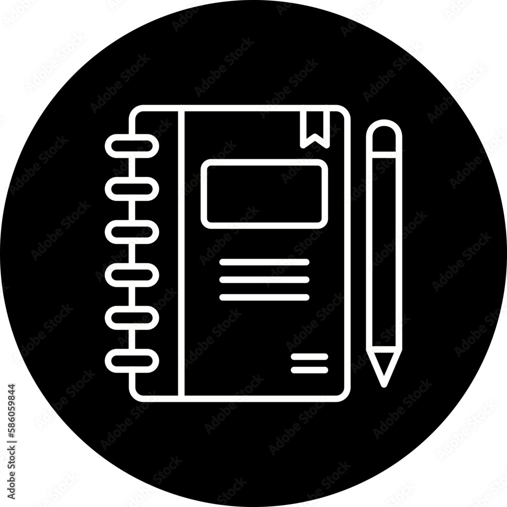 Notebook Line Inverted Icon