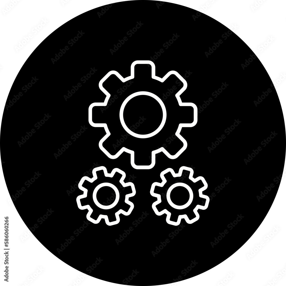 Settings Line Inverted Icon Settings Line Inverted Icon