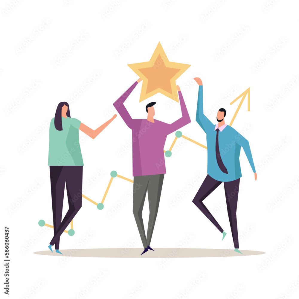 Success Flat Concept Success Flat Concept