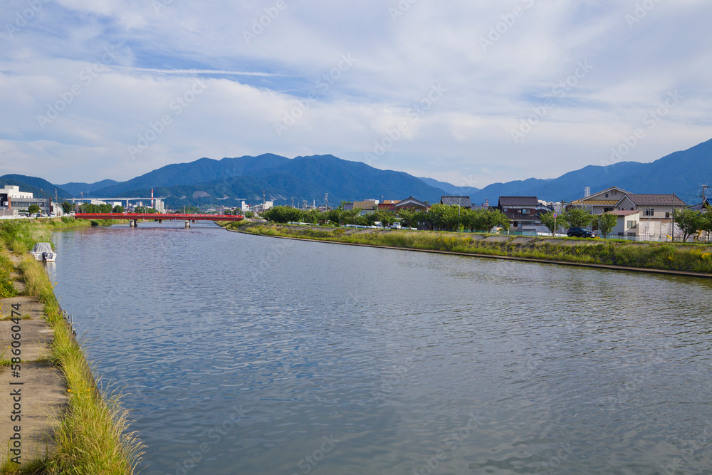 Shono river in Tsuruga city, Fukui prefecture, Japan.
