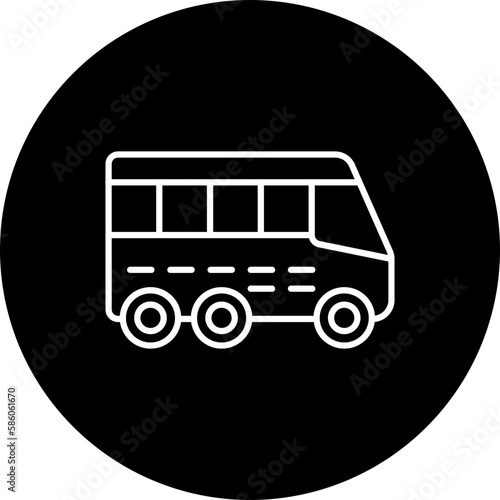 Bus Line Inverted Icon