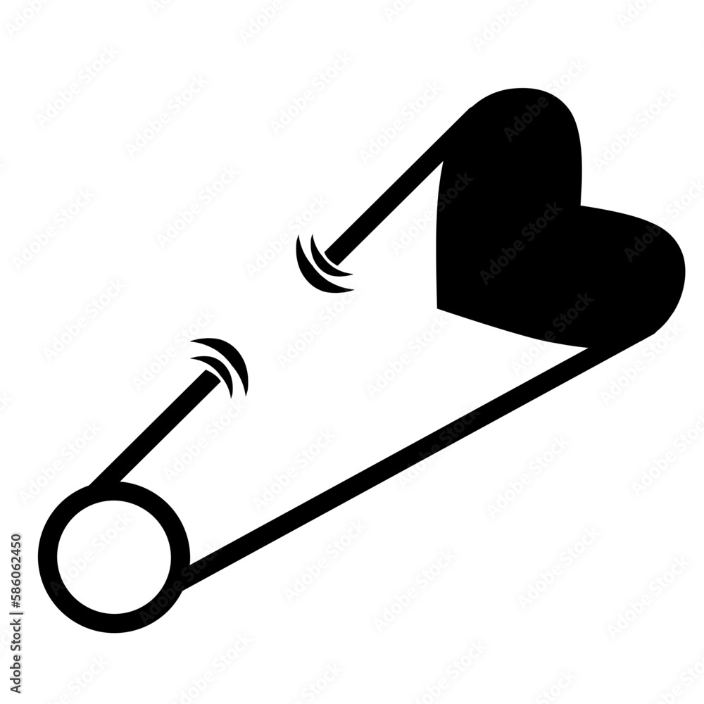 Safety pin, cute clipart Safety pin, cute clipart