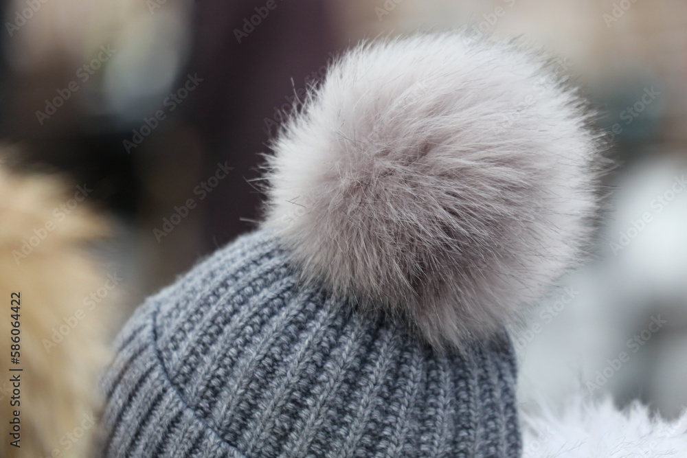 Bell on the cap on the head. Close-up. Bell on the cap on the head. Close-up.