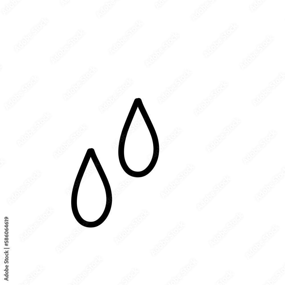 Drop water Rain, Rain drops, Rainly vector line Drop water Rain, Rain drops, Rainly vector line