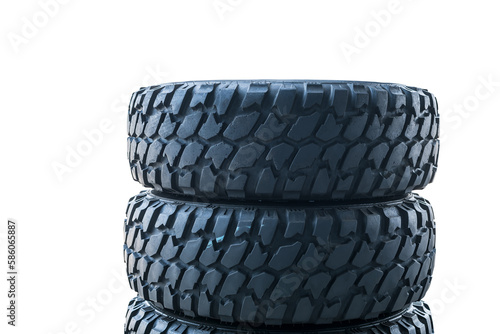 Car wheels isolated on a white background. This has clipping path.