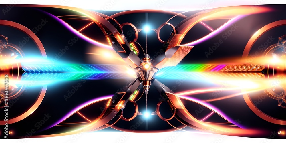 Photo of a vibrant and colorful abstract digital art Photo of a vibrant and colorful abstract digital art