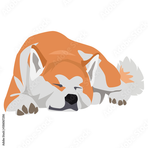 akita dog shiba inu illustration pet