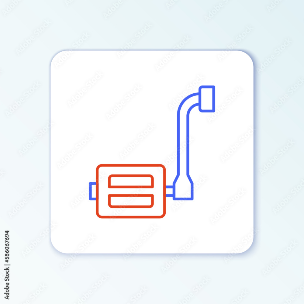 Line Bicycle pedal icon isolated on white background. Colorful outline concept. Vector Line Bicycle pedal icon isolated on white background. Colorful outline concept. Vector