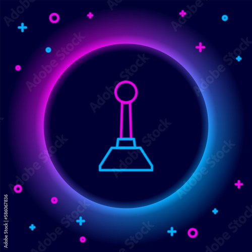 Glowing neon line Milling cutter for manicure icon isolated on black background. Apparatus for manicure. Manicure tools. Colorful outline concept. Vector