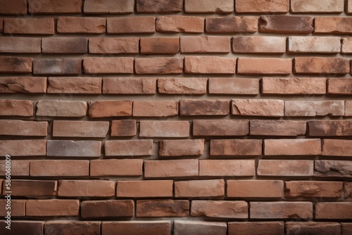 A textured brick surface, with visible mortar and variations. Generative AI