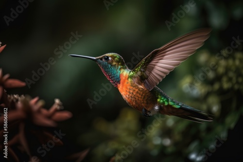 A beautiful hummingbird. Generative AI