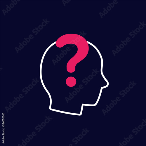 riddle or secret icon, vector