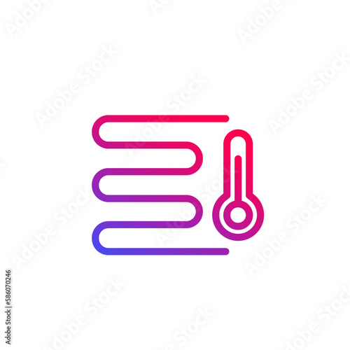 underfloor heating system line icon