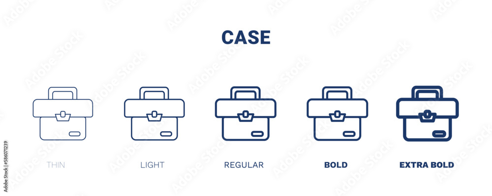case icon. Thin, light, regular, bold, black case, business icon set from education collection. Outline vector isolated on white background. Editable case symbol can be used web and mobile case icon. Thin, light, regular, bold, black case, business icon set from education collection. Outline vector isolated on white background. Editable case symbol can be used web and mobile