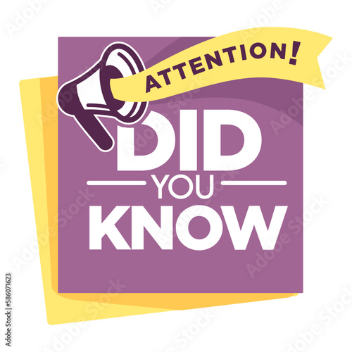 Question or interesting fact did you know isolated icon vector information