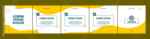 set of carousel or microblog templates for social media posts