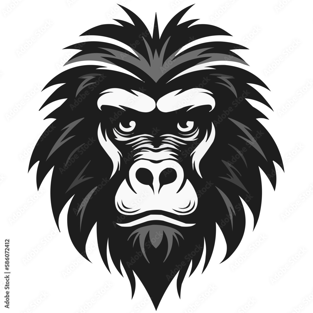 Babon face logo shape vector