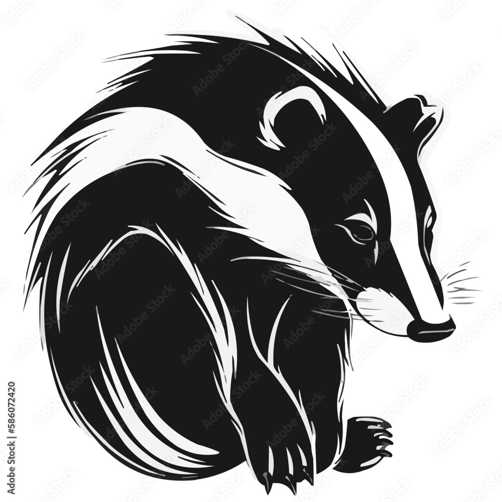 Badger logo shape vector Badger logo shape vector