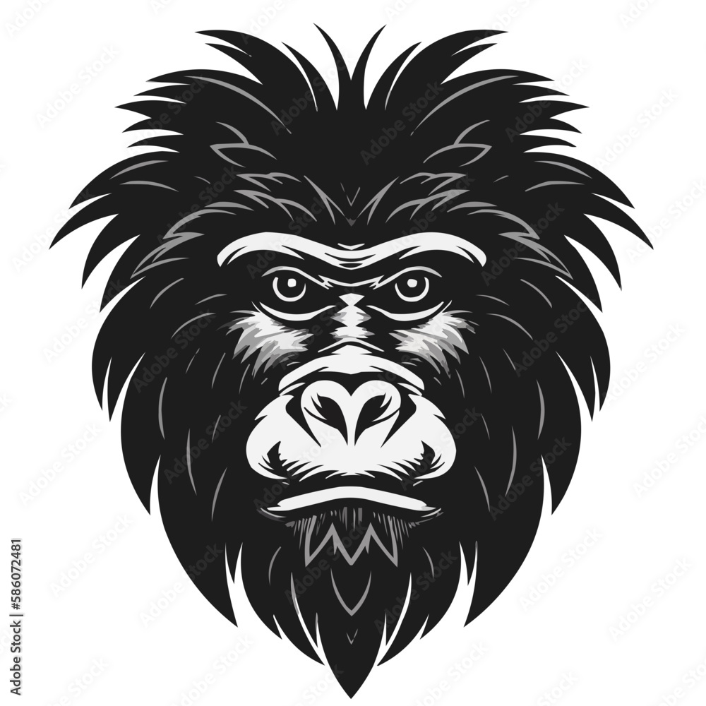 Babon face logo shape vector