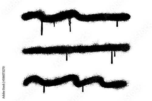 Spray Graffiti Underline Sprayed isolated on white background.