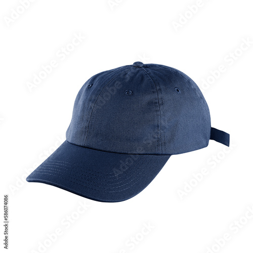 Blue jean cap mockup transparent