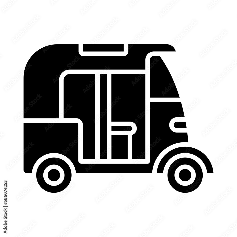 Fototapeta premium Rickshaw Icon
