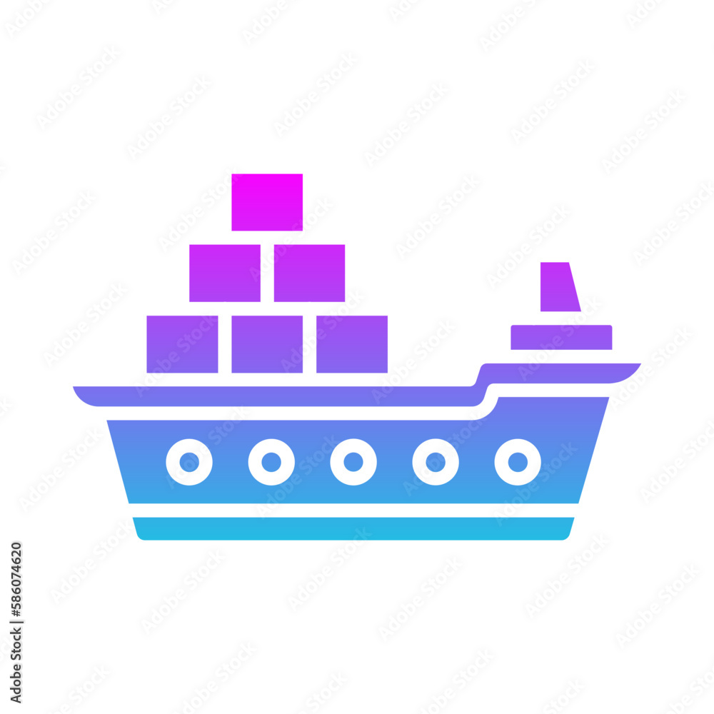 Cargo Ship Icon Cargo Ship Icon