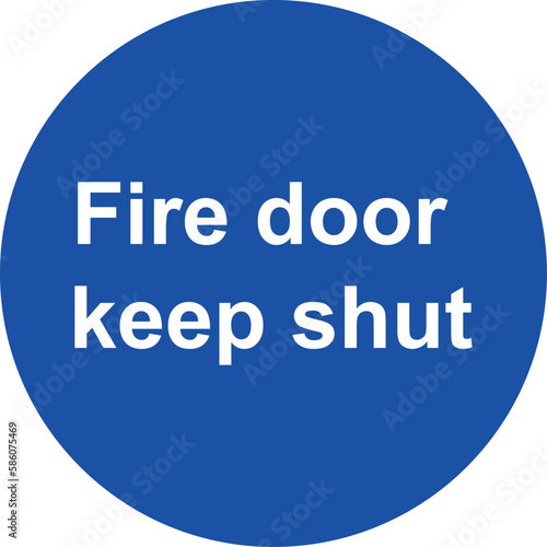 Fire door keep shut sign 